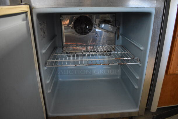 2012 Delfield Model 406CA-DHL-DD1 Stainless Steel Commercial Single Door Undercounter Cooler on Commercial Casters. 115 Volts, 1 Phase. 27.5x28.5x32. Tested and Powers On But Temps at 60 Degrees - Image 3 of 5