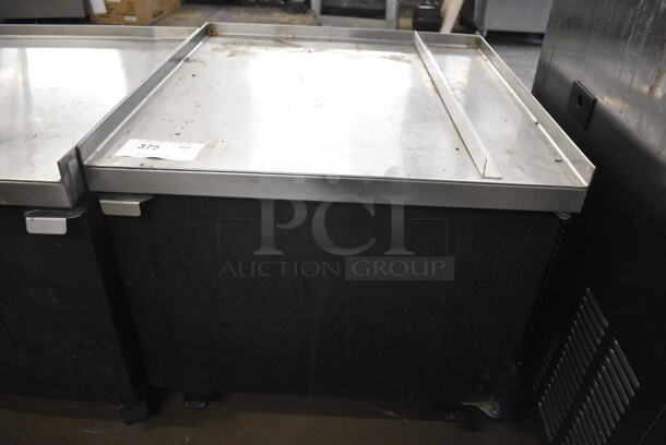 Glastender Model MS24-BS(R) Stainless Steel Commercial Equipment Stand on Commercial Casters. 24x26x24