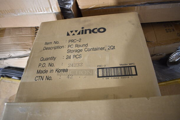 PALLET LOT of 27 BRAND NEW! Items/Boxes Including 2 Box Winco TBH-18 18" Table Number Holders, KC-01-4P Cleaver Sets, Winco WOK-36 16" Chinese Wok, Winco Stacking Booster Seat, F-KS-6016, ALRK-EW, Winco PRC-2 Round Storage Container, Winco Chafers, Metal Steam Pot Insert. 27 Times Your Bid!  - Image 12 of 12