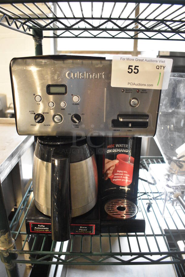 Cuisinart Chrome Finish Countertop Coffee Machine w/ Coffee Pot. 10x9x14.5
