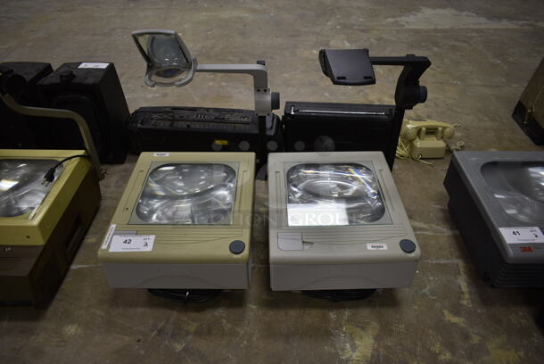 2 3M 1740 Metal Countertop Overhead Projectors. 120 Volts, 1 Phase. 2 Times Your Bid! (Main Building)