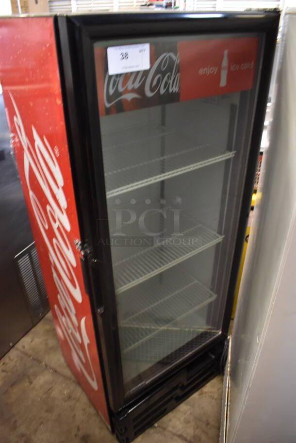 Imbera VR12 Commercial Single Door Merchandiser Cooler With Black Trim And Polycoated Shelves. 115V, 1 Phase. Tested and Powers On But Does Not Get Cold - Image 2 of 6
