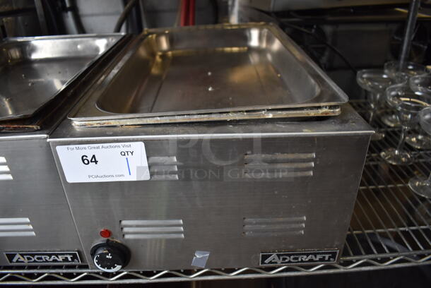 2010 Adcraft FW-1200WF Stainless Steel Commercial Countertop Food Warmer. 120 Volts, 1 Phase. 14.5x23x9. Tested and Working! - Image 1 of 4