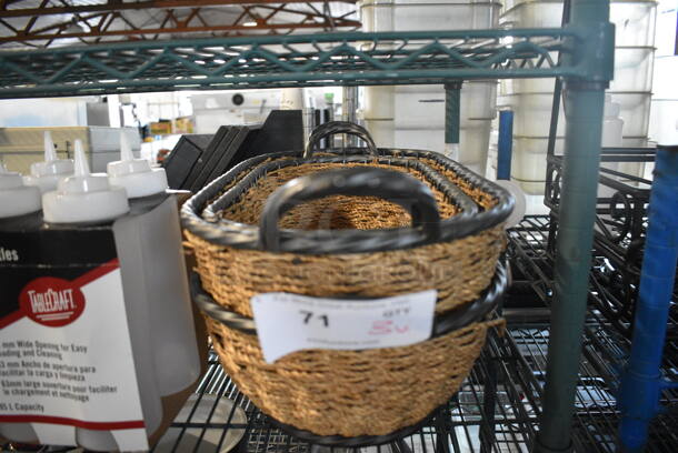 3 Various Baskets. Includes 25x11x8. 3 Times Your Bid! 