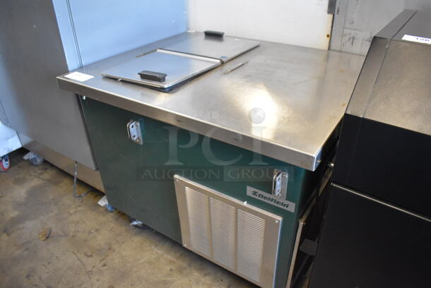 Delfield Stainless Steel Commercial Tray Return on Commercial Casters. 36x30x32. Tested and Powers On But Does Not Get Cold - Image 3 of 6