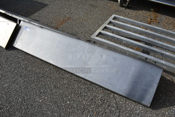 Stainless Steel Shelf w/ Wall Mount Shelf. 72x15x14 - Image 1 of 3