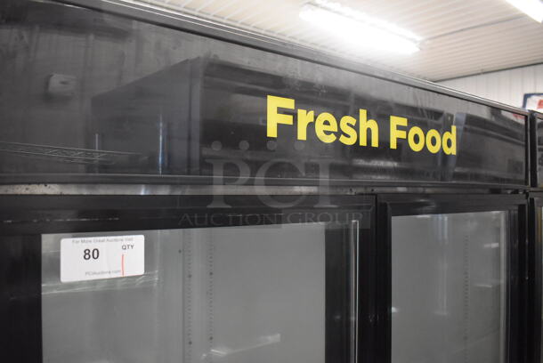 2011 True GDM-49 ENERGY STAR Metal Commercial 2 Door Reach In Cooler Merchandiser w/ Poly Coated Racks. 115 Volts, 1 Phase. 54x32x78. Tested and Powers On But Does Not Get Cold - Image 5 of 8