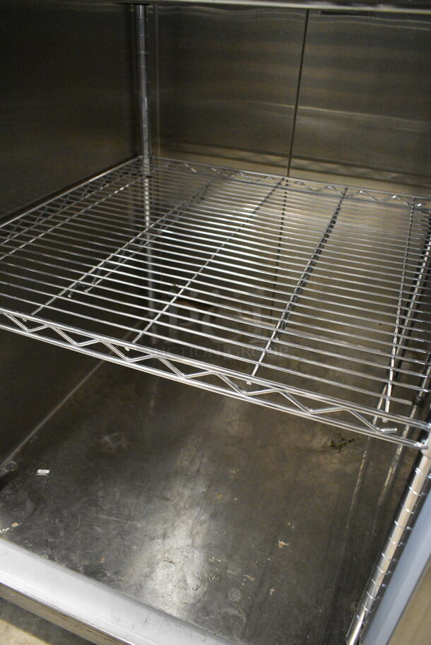 Endura MNR806SSG/0 Stainless Steel Commercial 6 Half Size Door Reach In Cooler Merchandiser w/ Metro Shelving Unit. 115 Volts, 1 Phase. Tested and Working! - Image 10 of 11