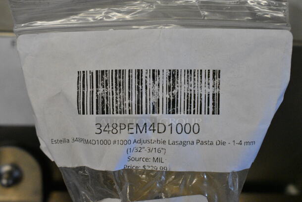 BRAND NEW SCRATCH AND DENT! Estella 348PEM4 Stainless Steel Commercial Countertop Pasta Extruder Machine. 110 Volts, 1 Phase. Tested and Working! - Image 8 of 8