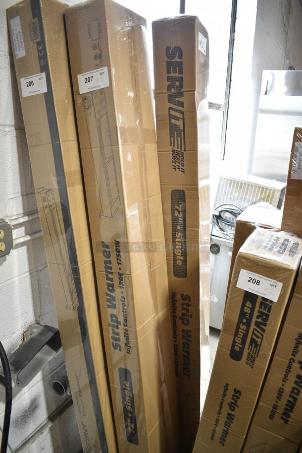 2 BRAND NEW IN BOX! ServIt 423SWI72 Stainless Steel Commercial 72" High Wattage Strip Warmer. 120 Volts, 1 Phase. 2 Times Your Bid! - Image 2 of 4