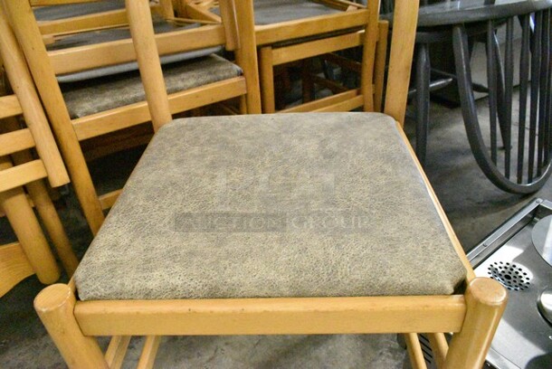 19 Wood Pattern Dining Height Chair. 19 Times Your Bid!  - Image 5 of 9