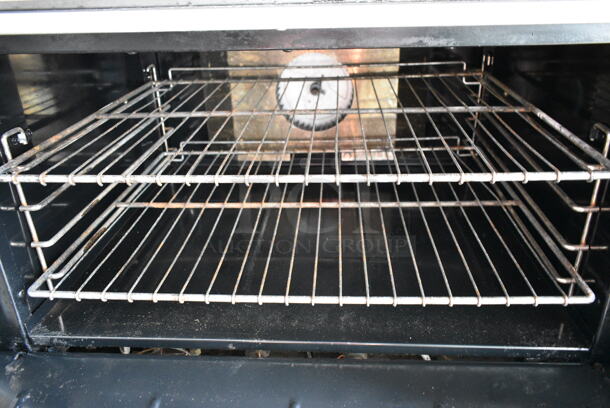 Tri-Star Stainless Steel Commercial Natural Gas Powered 6 Burner Range w/ Convection Oven and Back Splash.  - Image 4 of 6
