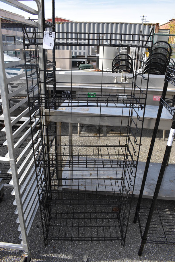 Black Wire 5 Tier Rack. 24x12x62 - Image 1 of 4