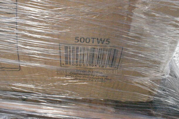 26 BRAND NEW Boxes Including 500TW5 Choice 5 oz. Translucent Thin Wall Plastic Cold Cup - 2500/Case, 485PCOLBK EcoChoice 8 1/2" Black Colossal Unwrapped Paper Straw - 1500/Case, 500TO883 Choice 8" x 8" x 3" Microwaveable 1-Compartment Black / Clear Plastic Hinged Container - 100/Case, 164CUSHMTLDW Lancaster Table &amp; Seating Distressed Driftwood Wood Seat for Metal Frame Seating, 347TCL14 Choice 14 oz. Clear Disposable Plastic Tumbler - 500/Case, 760SOUP16PAP Choice 16 oz. Double Poly-Coated Paper Soup / Hot Food Cup with Black Vented Paper Lid - 250/Case, 500CC32PH Choice HD 32 oz. Pedestal Heavy Weight Clear PET Plastic Cold Cup - 500/Case, 395RP10C EcoChoice Compostable Sugarcane / Bagasse 10" Plate 3 Compartment - 500/Case, 346WKFSNM Choice Medium Weight White Wrapped Plastic Cutlery Set with Napkin - 250/Case, 5013339 Lavex Hercules 33 Gallon 2 Mil 33" x 39" Low Density Heavy-Duty Black Can Liner / Trash Bag - 100/Case. 26 Times Your Bid!  - Image 2 of 12