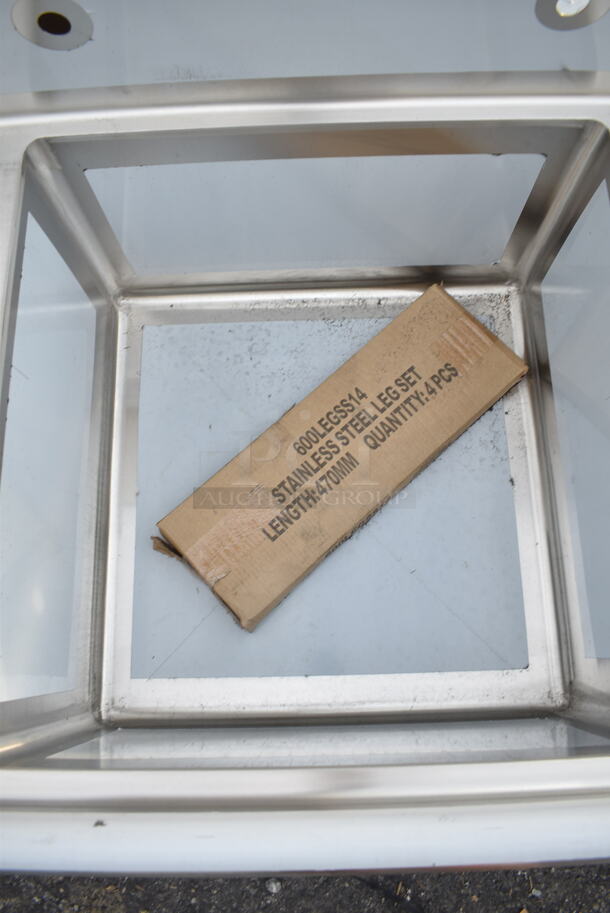 BRAND NEW SCRATCH AND DENT! Regency 600S32424224 Stainless Steel 87" 2 Bay Sink w/ Dual Drain Boards. Bays 24x24x13. Drain Boards 16.5x25.5  - Image 6 of 10