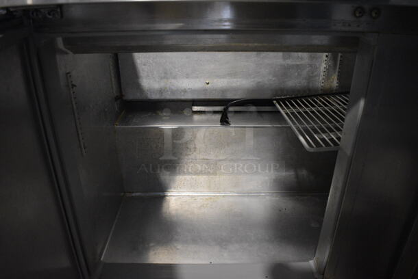Continental Model SW60-24M Stainless Steel Commercial Sandwich Salad Prep Table Bain Marie Mega Top Bain Marie w/ 2 Over Shelves on Commercial Casters. 115 Volts, 1 Phase. 60x36x72. Tested and Working! - Image 9 of 9