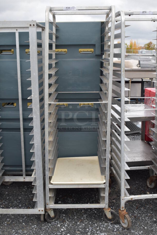 Metal Commercial Pan Transport Rack on Commercial Casters. 20.5x26x69 - Image 1 of 4
