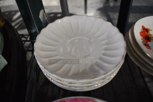 5 White Ceramic Saucers. 6x6x1. 5 Times Your Bid! - Image 1 of 3