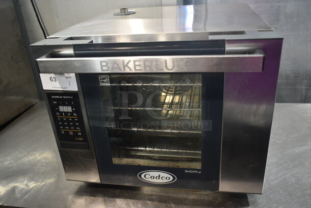 Cadco Unox XAFT-04HS-ELDV-US Stainless Steel Commercial Countertop Electric Powered Half Size Convection Oven. 208-240 Volts, 1 Phase. 