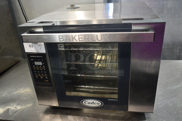 Cadco Unox XAFT-04HS-ELDV-US Stainless Steel Commercial Countertop Electric Powered Half Size Convection Oven. 208-240 Volts, 1 Phase.  - Image 1 of 7