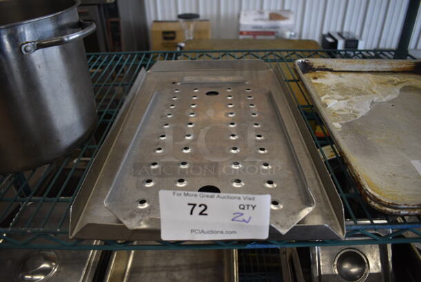 2 Stainless Steel Drip Tray Inserts. Includes 11.5x18.5x1. 2 Times Your Bid!