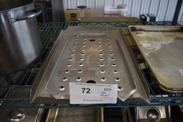 2 Stainless Steel Drip Tray Inserts. Includes 11.5x18.5x1. 2 Times Your Bid! - Image 1 of 3