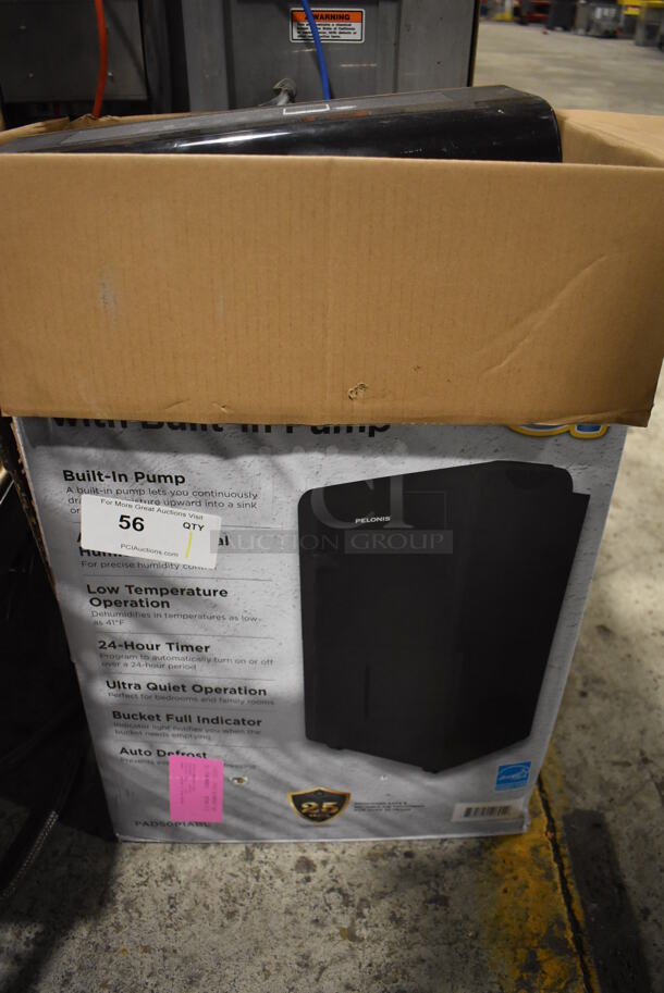 IN ORIGINAL BOX! Pelonis PAD50P1ABL ENERGY STAR 50 Pint Dehumidifier. 10 Volts, 1 Phase. 15.5x11x24 - Image 4 of 7