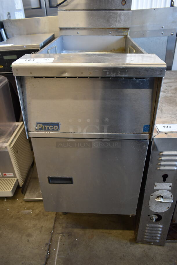 2016 Pitco Frialator SGBNB14 Stainless Steel Commercial Floor Style Fry Dumping Station w/ Warmer.  - Image 5 of 7