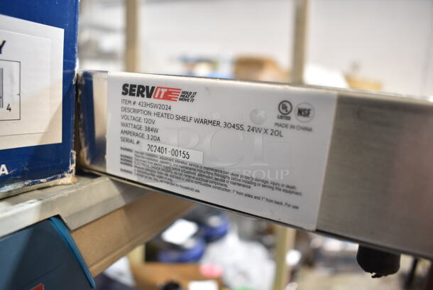 BRAND NEW SCRATCH AND DENT! ServIt 423HSW2024 24" Stainless Steel Heated Shelf Warmer. 120 Volts, 1 Phase. Tested and Working! - Image 5 of 5
