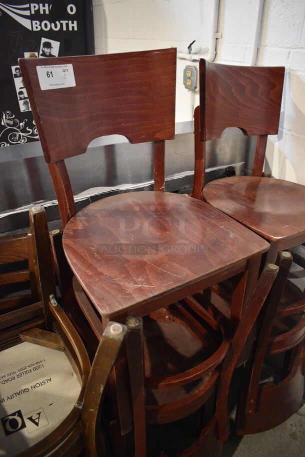 6 Wooden Dining Chairs. 17x17x32.5. 6 Times Your Bid! - Image 2 of 3