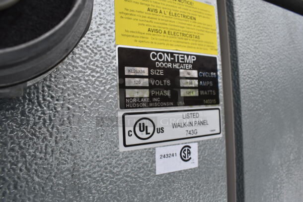 Norlake 6'X6'X6.5' SELF CONTAINED Walk In Cooler Box w/ Stainless Steel Door, Floor, Norlake CPB075DC-A Condenser and Copeland Compressor. 208-230 Volts, 1 Phase. - Image 9 of 9