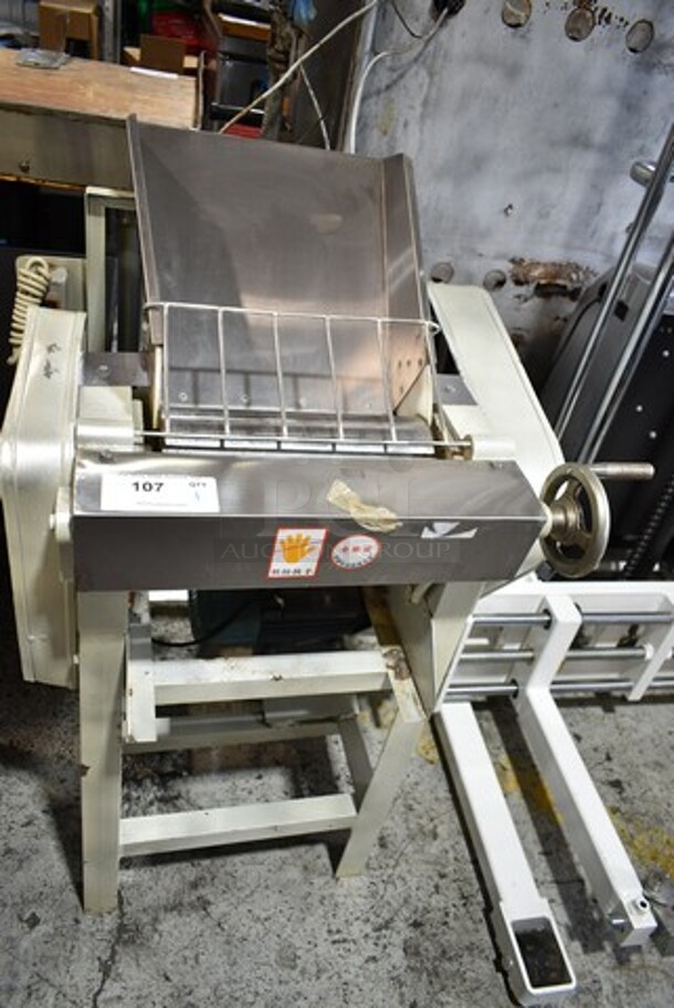 HC YJ-130 Metal Commercial Floor Style Dough Sheeter. 220 Volts. - Item #1114134