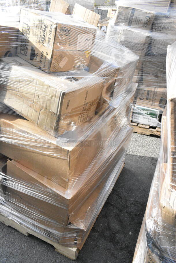 18 BRAND NEW Boxes Including Choice Tumblers, Xpose Safety 30' x 50' Silver / Black Heavy-Duty Weatherproof 10 Mil Multipurpose Polyethylene Tarp STH-3050-X. 18 Times Your Bid!  - Image 3 of 4