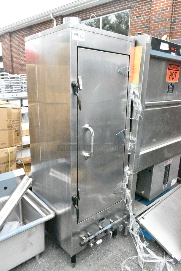 Stainless Steel Commercial Gas Powered Vertical Chinese Smoker.  - Image 2 of 5
