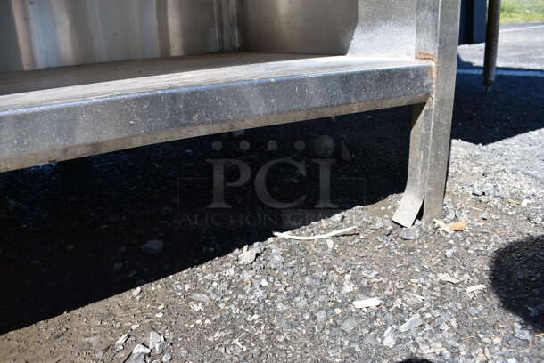 Stainless Steel Commercial Table w/ Ice Bin, Back Splash and Under Shelf. 1 Caster Needs To Be Reattached. 72x29x42 - Image 5 of 5