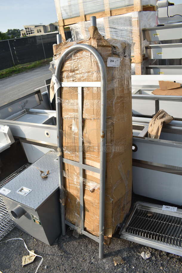 BRAND NEW SCRATCH AND DENT! Lavex 257UB1648 16" x 48" Heavy-Duty Steel U-Boat Utility Cart - 2000 lb. Capacity - Image 2 of 3