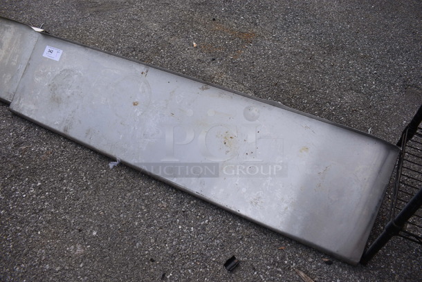 Stainless Steel Shelf w/ Wall Mount Brackets. 60x15x14 - Image 1 of 3