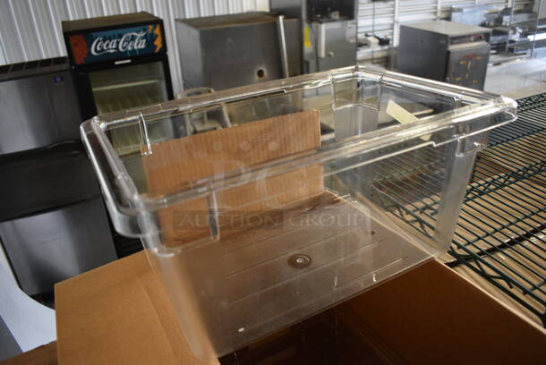 ALL ONE MONEY! Lot of 3 BRAND NEW IN BOX! Cambro Clear Poly Bins! 12x18x9 - Image 2 of 5