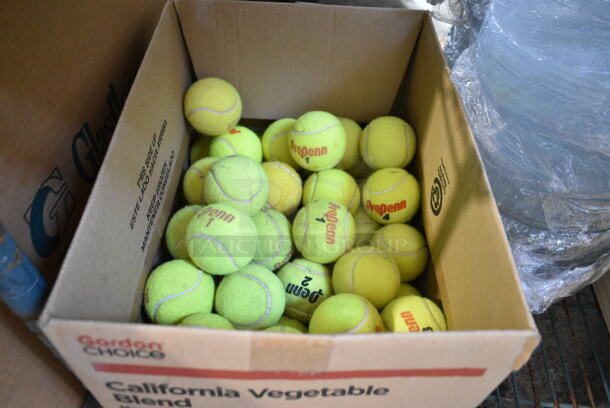 ALL ONE MONEY! Tier Lot of Various Items Including Tennis Balls, Crate, Ceramic Dishes - Image 2 of 6