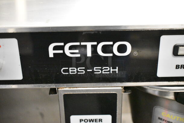Fetco CBS-52H15 Stainless Steel Commercial Countertop Double Coffee Machine. 120/208-240 Volts, 1 Phase.  - Image 2 of 5