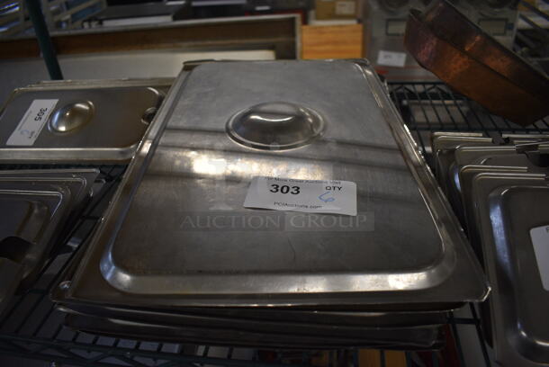 6 Stainless Steel Full Size Drop In Bin Lids. 6 Times Your Bid! - Image 1 of 3