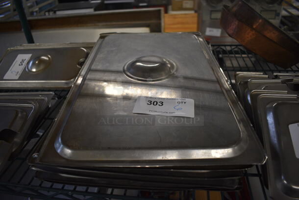 6 Stainless Steel Full Size Drop In Bin Lids. 6 Times Your Bid!