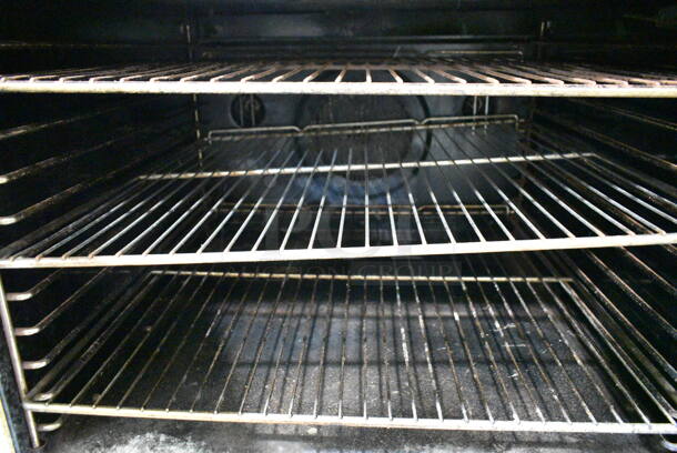 2 Blodgett Stainless Steel Commercial Gas Powered Full Size Convection Oven w/ View Through Doors, Metal Oven Racks and Thermostatic Controls on Commercial Casters. 2 Times Your Bid! - Image 3 of 5