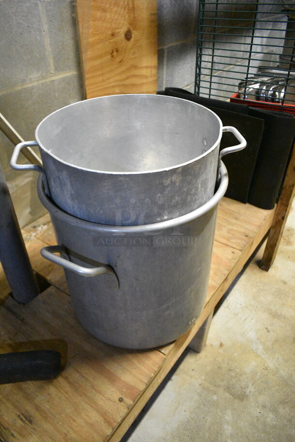 ALL ONE MONEY! Lot of Various Items Including Metal Table Bases and 2 Metal Stock Pots. (basement)  - Image 4 of 4