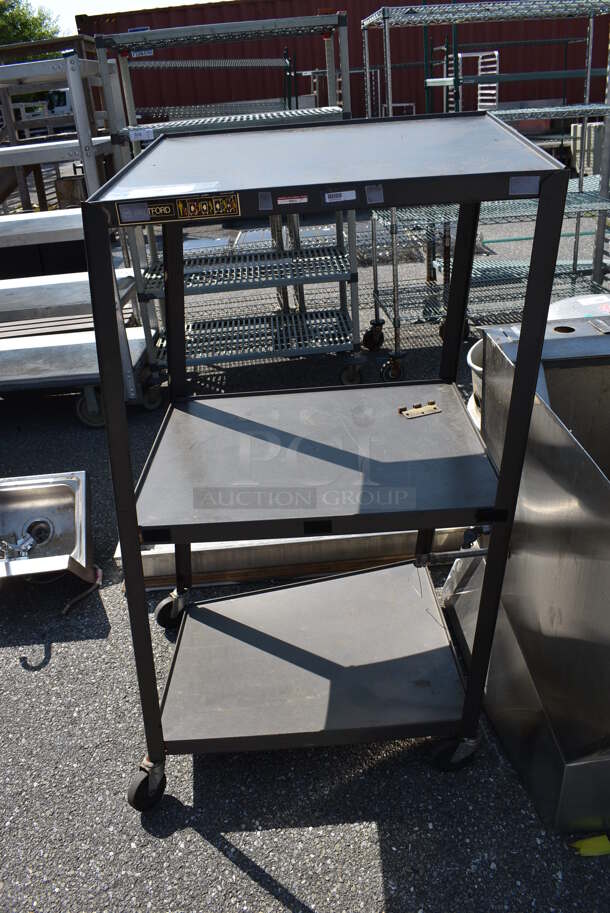 Bretford Metal 3 Tier AV Cart on Commercial Casters. 29x25x51