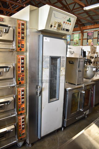 Fum Stainless Steel Commercial Single Door Reach In Heated Holding Cabinet. Cannot Test Due To Plug Style