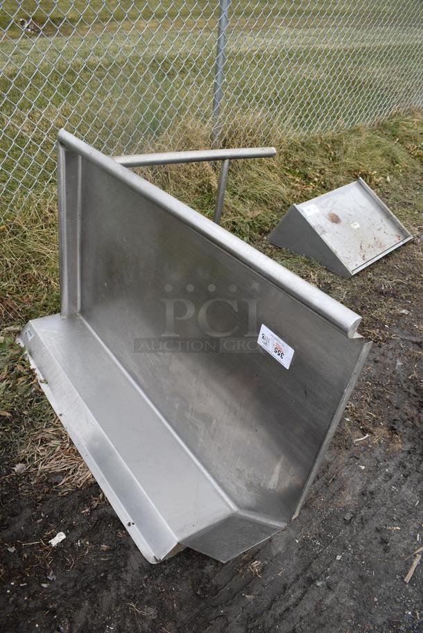 Stainless Steel Commercial Right Side Clean Side Dishwasher Table. Goes GREAT w/ Lots 344 and 354! 48x30x44
