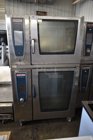 2 2016 Rational Stainless Steel Commercial Combitherm Self Cooking Center Convection Ovens on Commercial Casters. Top Model: SCC WE 62. Bottom Model: SCC WE 102. 480 Volts, 3 Phase. 2 Times Your Bid!