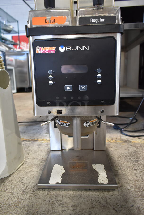 2012 Bunn MHG Stainless Steel Commercial Countertop 2 Hopper Coffee Bean Grinder. 120 Volts, 1 Phase. Tested and Working! - Image 4 of 8
