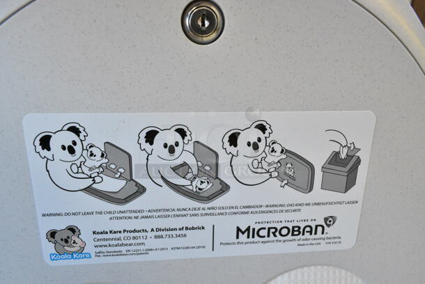 BRAND NEW SCRATCH AND DENT! Koala Kare KB300-05 White Granite Horizontal Surface-Mounted Baby Changing Station - Image 6 of 7